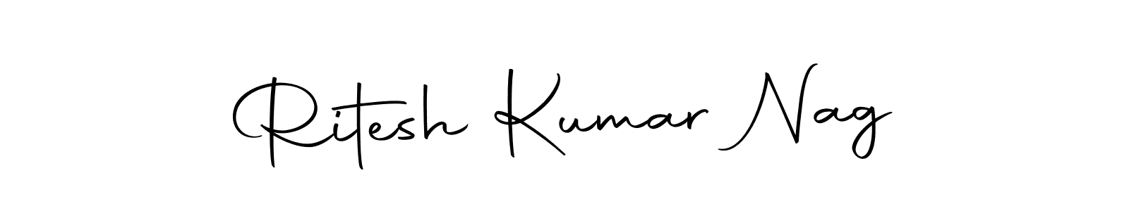 Create a beautiful signature design for name Ritesh Kumar Nag. With this signature (Autography-DOLnW) fonts, you can make a handwritten signature for free. Ritesh Kumar Nag signature style 10 images and pictures png