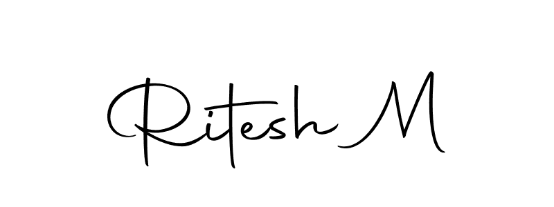 Also we have Ritesh M name is the best signature style. Create professional handwritten signature collection using Autography-DOLnW autograph style. Ritesh M signature style 10 images and pictures png