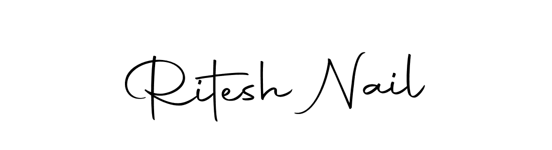 Ritesh Nail stylish signature style. Best Handwritten Sign (Autography-DOLnW) for my name. Handwritten Signature Collection Ideas for my name Ritesh Nail. Ritesh Nail signature style 10 images and pictures png