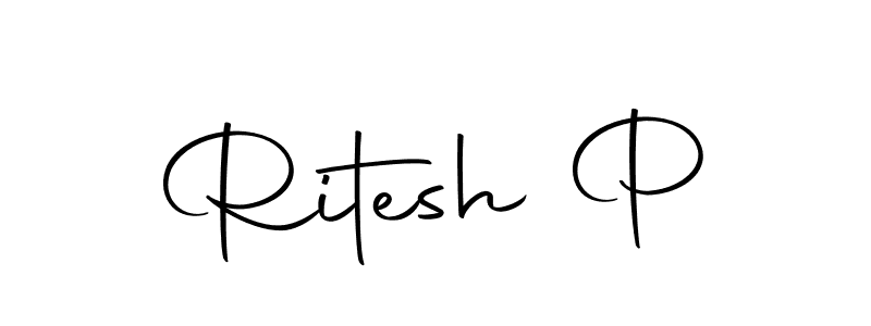 How to make Ritesh P name signature. Use Autography-DOLnW style for creating short signs online. This is the latest handwritten sign. Ritesh P signature style 10 images and pictures png