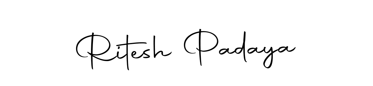 Create a beautiful signature design for name Ritesh Padaya. With this signature (Autography-DOLnW) fonts, you can make a handwritten signature for free. Ritesh Padaya signature style 10 images and pictures png