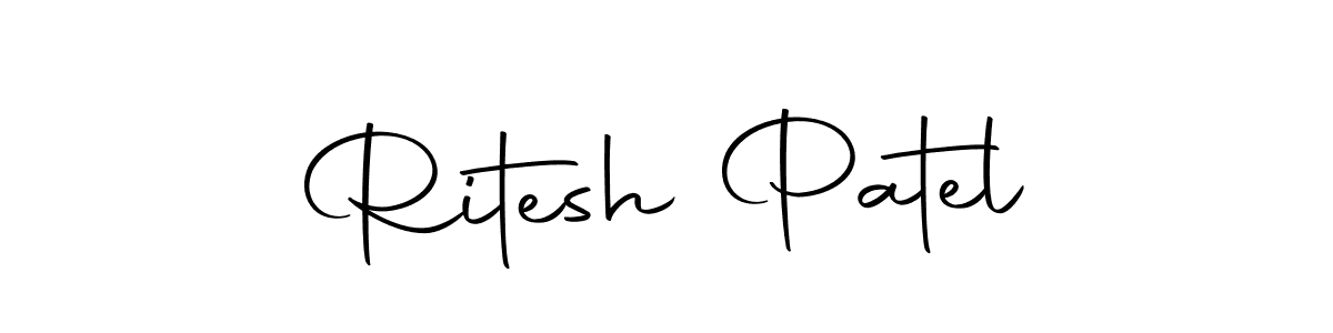 Create a beautiful signature design for name Ritesh Patel. With this signature (Autography-DOLnW) fonts, you can make a handwritten signature for free. Ritesh Patel signature style 10 images and pictures png