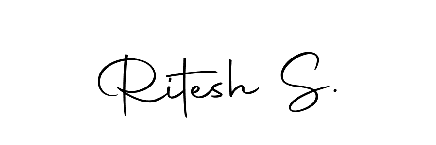 The best way (Autography-DOLnW) to make a short signature is to pick only two or three words in your name. The name Ritesh S. include a total of six letters. For converting this name. Ritesh S. signature style 10 images and pictures png