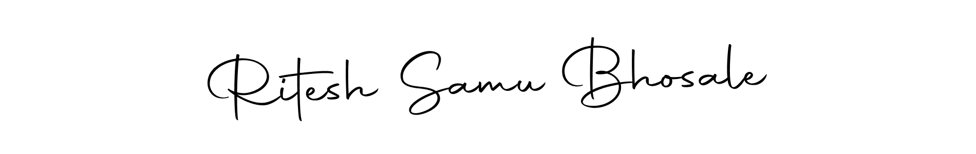This is the best signature style for the Ritesh Samu Bhosale name. Also you like these signature font (Autography-DOLnW). Mix name signature. Ritesh Samu Bhosale signature style 10 images and pictures png