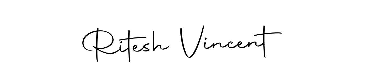 Also we have Ritesh Vincent name is the best signature style. Create professional handwritten signature collection using Autography-DOLnW autograph style. Ritesh Vincent signature style 10 images and pictures png