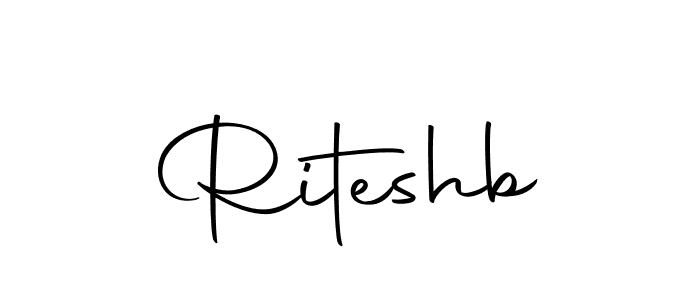 The best way (Autography-DOLnW) to make a short signature is to pick only two or three words in your name. The name Riteshb include a total of six letters. For converting this name. Riteshb signature style 10 images and pictures png