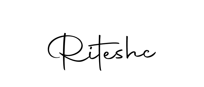 Make a short Riteshc signature style. Manage your documents anywhere anytime using Autography-DOLnW. Create and add eSignatures, submit forms, share and send files easily. Riteshc signature style 10 images and pictures png
