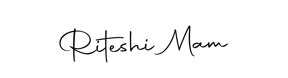 Make a beautiful signature design for name Riteshi Mam. Use this online signature maker to create a handwritten signature for free. Riteshi Mam signature style 10 images and pictures png