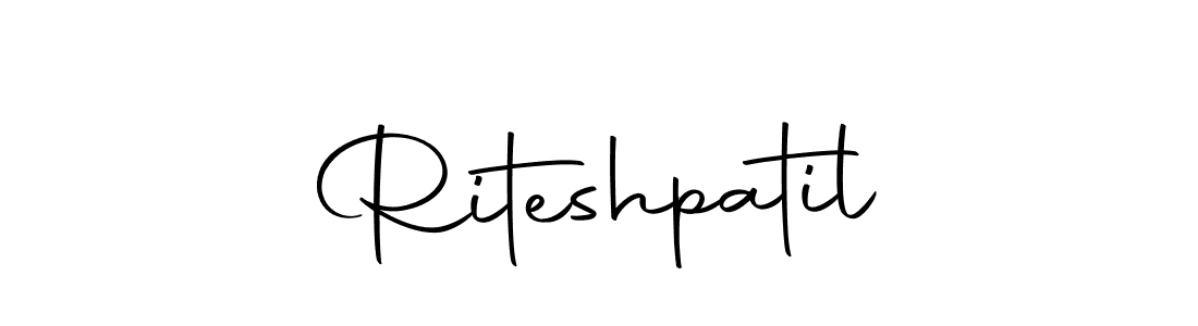 Create a beautiful signature design for name Riteshpatil. With this signature (Autography-DOLnW) fonts, you can make a handwritten signature for free. Riteshpatil signature style 10 images and pictures png