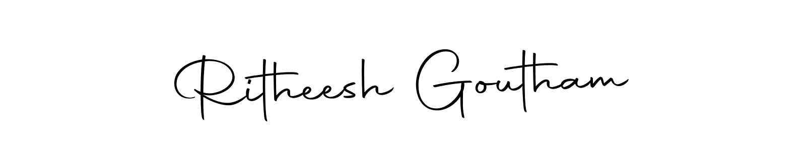 Autography-DOLnW is a professional signature style that is perfect for those who want to add a touch of class to their signature. It is also a great choice for those who want to make their signature more unique. Get Ritheesh Goutham name to fancy signature for free. Ritheesh Goutham signature style 10 images and pictures png