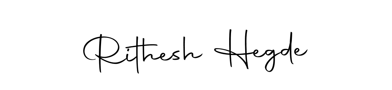 You should practise on your own different ways (Autography-DOLnW) to write your name (Rithesh Hegde) in signature. don't let someone else do it for you. Rithesh Hegde signature style 10 images and pictures png