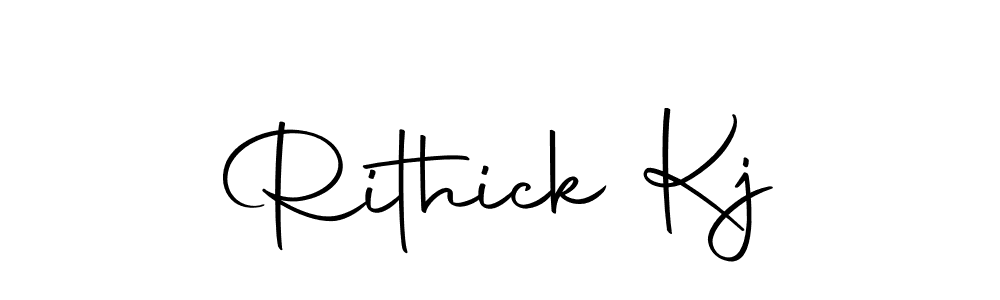 How to make Rithick Kj signature? Autography-DOLnW is a professional autograph style. Create handwritten signature for Rithick Kj name. Rithick Kj signature style 10 images and pictures png