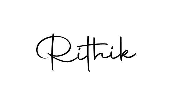 Design your own signature with our free online signature maker. With this signature software, you can create a handwritten (Autography-DOLnW) signature for name Rithik. Rithik signature style 10 images and pictures png