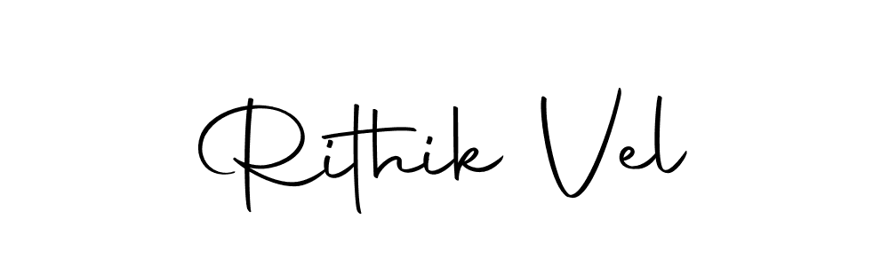 You should practise on your own different ways (Autography-DOLnW) to write your name (Rithik Vel) in signature. don't let someone else do it for you. Rithik Vel signature style 10 images and pictures png