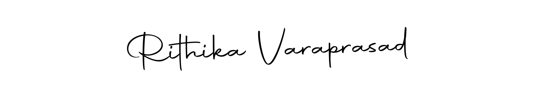 How to make Rithika Varaprasad name signature. Use Autography-DOLnW style for creating short signs online. This is the latest handwritten sign. Rithika Varaprasad signature style 10 images and pictures png
