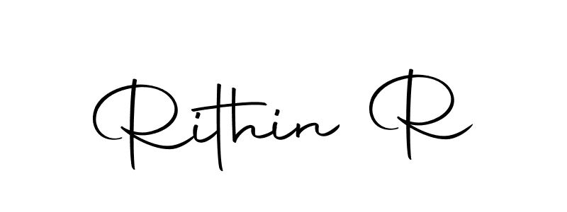 Use a signature maker to create a handwritten signature online. With this signature software, you can design (Autography-DOLnW) your own signature for name Rithin R. Rithin R signature style 10 images and pictures png