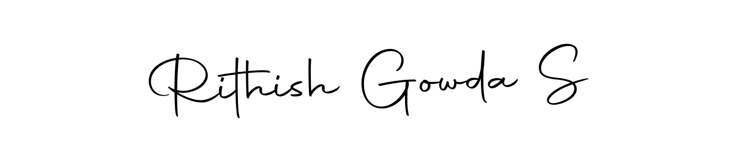 Rithish Gowda S stylish signature style. Best Handwritten Sign (Autography-DOLnW) for my name. Handwritten Signature Collection Ideas for my name Rithish Gowda S. Rithish Gowda S signature style 10 images and pictures png