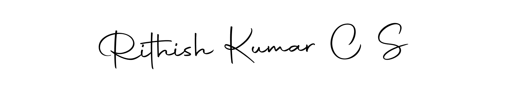 Design your own signature with our free online signature maker. With this signature software, you can create a handwritten (Autography-DOLnW) signature for name Rithish Kumar C S. Rithish Kumar C S signature style 10 images and pictures png