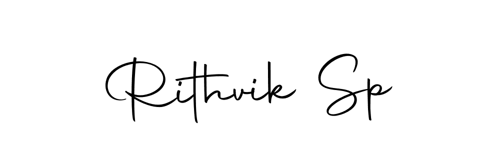 Use a signature maker to create a handwritten signature online. With this signature software, you can design (Autography-DOLnW) your own signature for name Rithvik Sp. Rithvik Sp signature style 10 images and pictures png