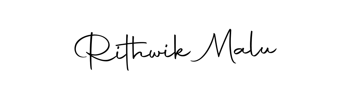 Design your own signature with our free online signature maker. With this signature software, you can create a handwritten (Autography-DOLnW) signature for name Rithwik Malu. Rithwik Malu signature style 10 images and pictures png