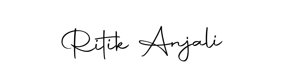 Create a beautiful signature design for name Ritik Anjali. With this signature (Autography-DOLnW) fonts, you can make a handwritten signature for free. Ritik Anjali signature style 10 images and pictures png