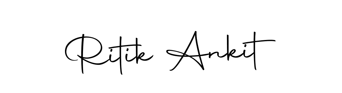 Similarly Autography-DOLnW is the best handwritten signature design. Signature creator online .You can use it as an online autograph creator for name Ritik Ankit. Ritik Ankit signature style 10 images and pictures png