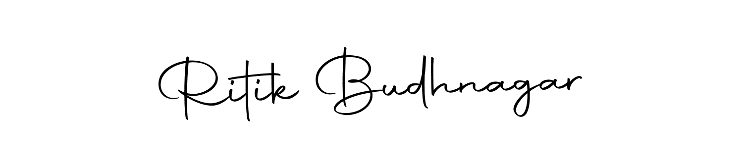 if you are searching for the best signature style for your name Ritik Budhnagar. so please give up your signature search. here we have designed multiple signature styles  using Autography-DOLnW. Ritik Budhnagar signature style 10 images and pictures png