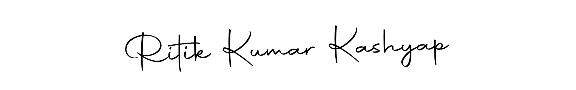 Create a beautiful signature design for name Ritik Kumar Kashyap. With this signature (Autography-DOLnW) fonts, you can make a handwritten signature for free. Ritik Kumar Kashyap signature style 10 images and pictures png