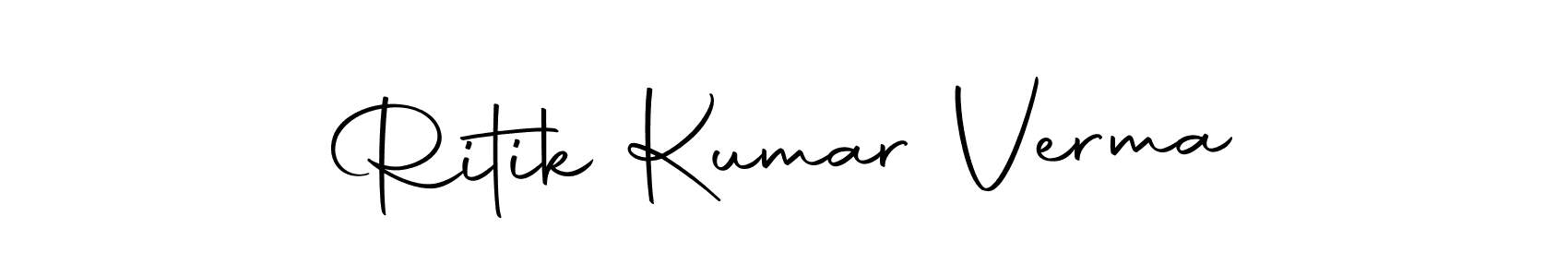 Make a short Ritik Kumar Verma signature style. Manage your documents anywhere anytime using Autography-DOLnW. Create and add eSignatures, submit forms, share and send files easily. Ritik Kumar Verma signature style 10 images and pictures png