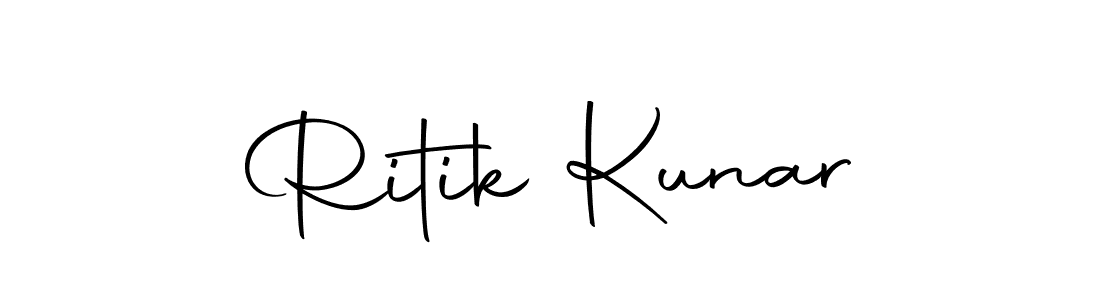 Design your own signature with our free online signature maker. With this signature software, you can create a handwritten (Autography-DOLnW) signature for name Ritik Kunar. Ritik Kunar signature style 10 images and pictures png