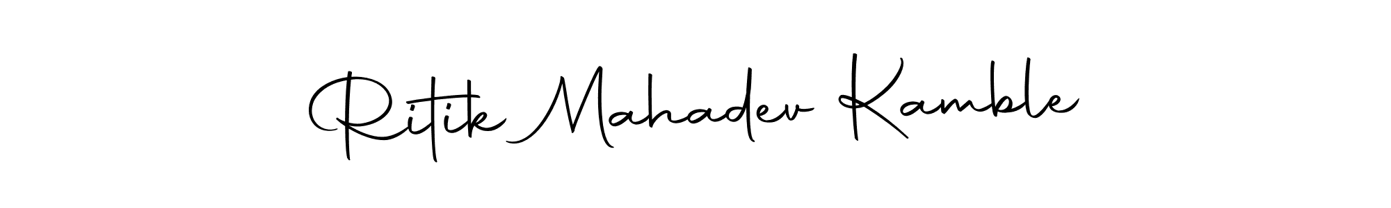 Create a beautiful signature design for name Ritik Mahadev Kamble. With this signature (Autography-DOLnW) fonts, you can make a handwritten signature for free. Ritik Mahadev Kamble signature style 10 images and pictures png