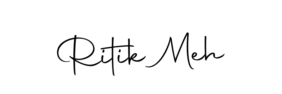 Make a beautiful signature design for name Ritik Meh. With this signature (Autography-DOLnW) style, you can create a handwritten signature for free. Ritik Meh signature style 10 images and pictures png