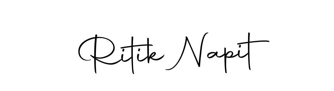 Design your own signature with our free online signature maker. With this signature software, you can create a handwritten (Autography-DOLnW) signature for name Ritik Napit. Ritik Napit signature style 10 images and pictures png