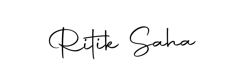 How to make Ritik Saha name signature. Use Autography-DOLnW style for creating short signs online. This is the latest handwritten sign. Ritik Saha signature style 10 images and pictures png