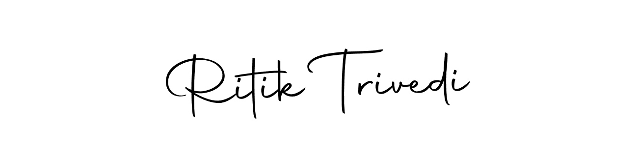 Create a beautiful signature design for name Ritik Trivedi. With this signature (Autography-DOLnW) fonts, you can make a handwritten signature for free. Ritik Trivedi signature style 10 images and pictures png