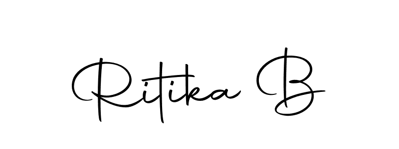 How to make Ritika B signature? Autography-DOLnW is a professional autograph style. Create handwritten signature for Ritika B name. Ritika B signature style 10 images and pictures png