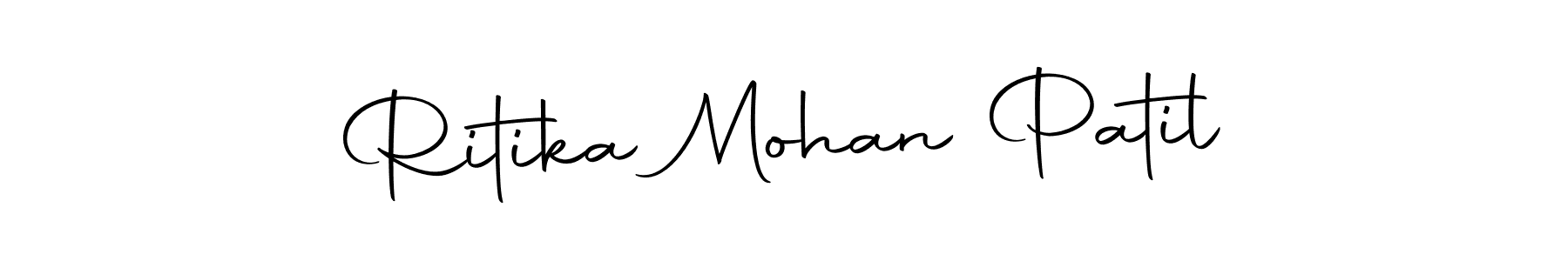 Create a beautiful signature design for name Ritika Mohan Patil. With this signature (Autography-DOLnW) fonts, you can make a handwritten signature for free. Ritika Mohan Patil signature style 10 images and pictures png