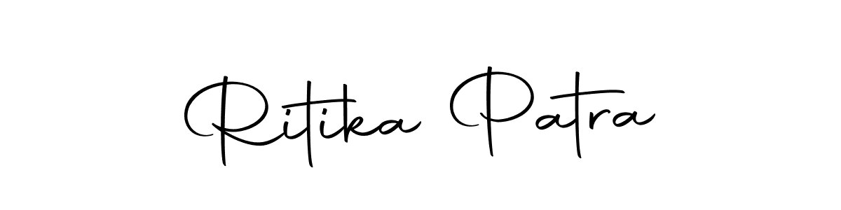 How to make Ritika Patra name signature. Use Autography-DOLnW style for creating short signs online. This is the latest handwritten sign. Ritika Patra signature style 10 images and pictures png