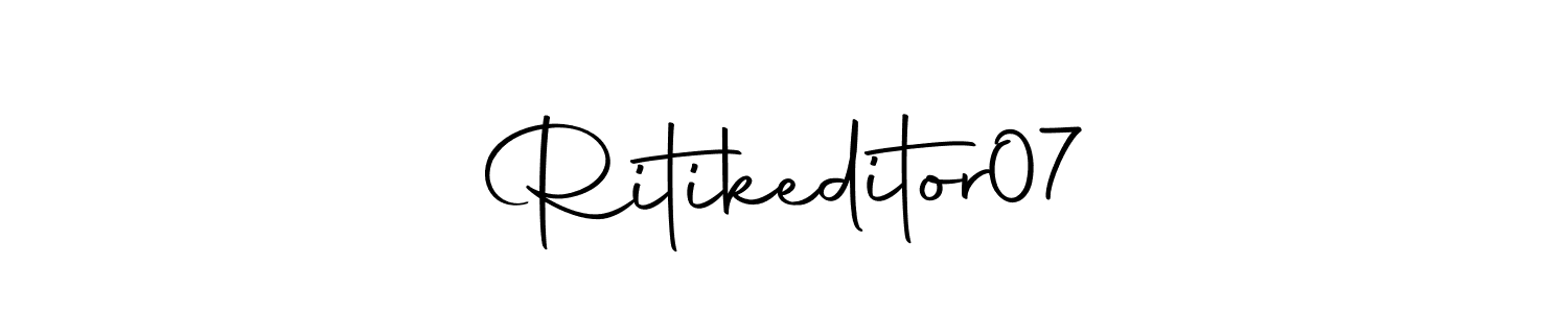 How to make Ritikeditor  07 name signature. Use Autography-DOLnW style for creating short signs online. This is the latest handwritten sign. Ritikeditor  07 signature style 10 images and pictures png