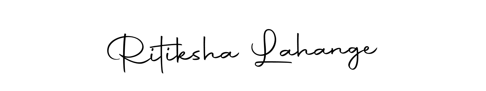 Use a signature maker to create a handwritten signature online. With this signature software, you can design (Autography-DOLnW) your own signature for name Ritiksha Lahange. Ritiksha Lahange signature style 10 images and pictures png