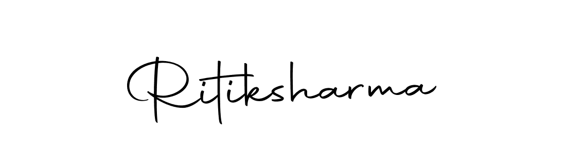 Use a signature maker to create a handwritten signature online. With this signature software, you can design (Autography-DOLnW) your own signature for name Ritiksharma. Ritiksharma signature style 10 images and pictures png