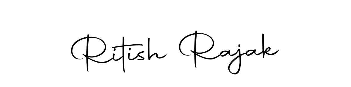 Ritish Rajak stylish signature style. Best Handwritten Sign (Autography-DOLnW) for my name. Handwritten Signature Collection Ideas for my name Ritish Rajak. Ritish Rajak signature style 10 images and pictures png