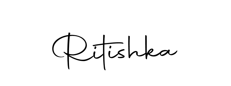 You should practise on your own different ways (Autography-DOLnW) to write your name (Ritishka) in signature. don't let someone else do it for you. Ritishka signature style 10 images and pictures png