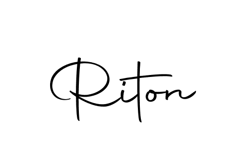 if you are searching for the best signature style for your name Riton. so please give up your signature search. here we have designed multiple signature styles  using Autography-DOLnW. Riton signature style 10 images and pictures png