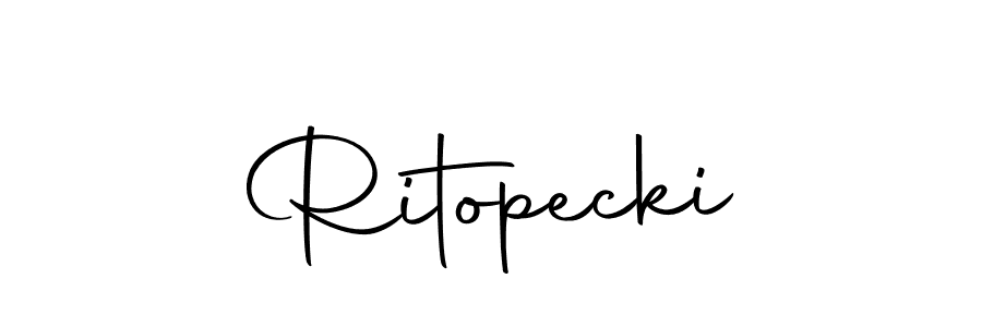 Make a beautiful signature design for name Ritopecki. With this signature (Autography-DOLnW) style, you can create a handwritten signature for free. Ritopecki signature style 10 images and pictures png