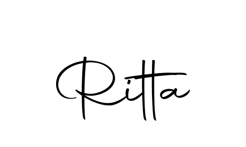 Create a beautiful signature design for name Ritta. With this signature (Autography-DOLnW) fonts, you can make a handwritten signature for free. Ritta signature style 10 images and pictures png