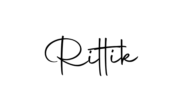 Create a beautiful signature design for name Rittik. With this signature (Autography-DOLnW) fonts, you can make a handwritten signature for free. Rittik signature style 10 images and pictures png