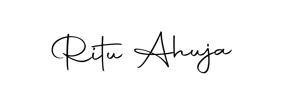 The best way (Autography-DOLnW) to make a short signature is to pick only two or three words in your name. The name Ritu Ahuja include a total of six letters. For converting this name. Ritu Ahuja signature style 10 images and pictures png