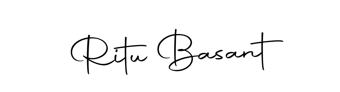 Design your own signature with our free online signature maker. With this signature software, you can create a handwritten (Autography-DOLnW) signature for name Ritu Basant. Ritu Basant signature style 10 images and pictures png