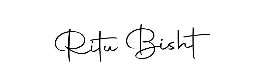 How to make Ritu Bisht name signature. Use Autography-DOLnW style for creating short signs online. This is the latest handwritten sign. Ritu Bisht signature style 10 images and pictures png